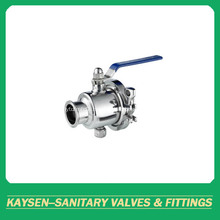 DIN Sanitary Clamped Non-retention Ball Valve